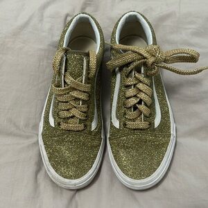 ✨Gold Glitter Vans✨